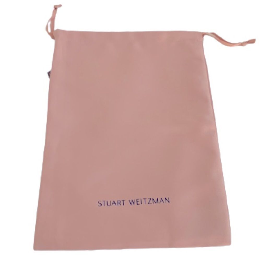 Stuart Weitzman Dust Duster Drawstring Footwear Heels Pink Canvas Gift Bag